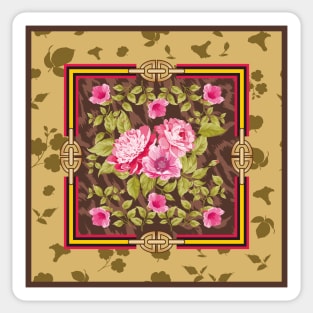 Pink flowers,luxury design Sticker